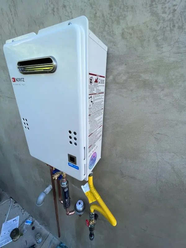 Tankless water heater installation for West Beech homes